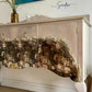 Elegant Upcycled Sideboard •Chateau Wash •Gold moulds •Floral Foil