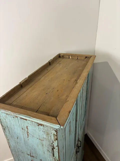 Reclaimed Blue Indian Wooden Cupboard