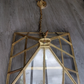 Repurposed Victorian Cloche Pendant Light - Gold Shimmer Finish