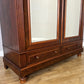 Wardrobe Antique French Style Mahogany Mirrored Two Door Carved Armoire LOT 6543