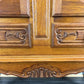 Cabinet Vintage French Louis XIV Oak Sideboard with Carved Cupboard LOT 4471