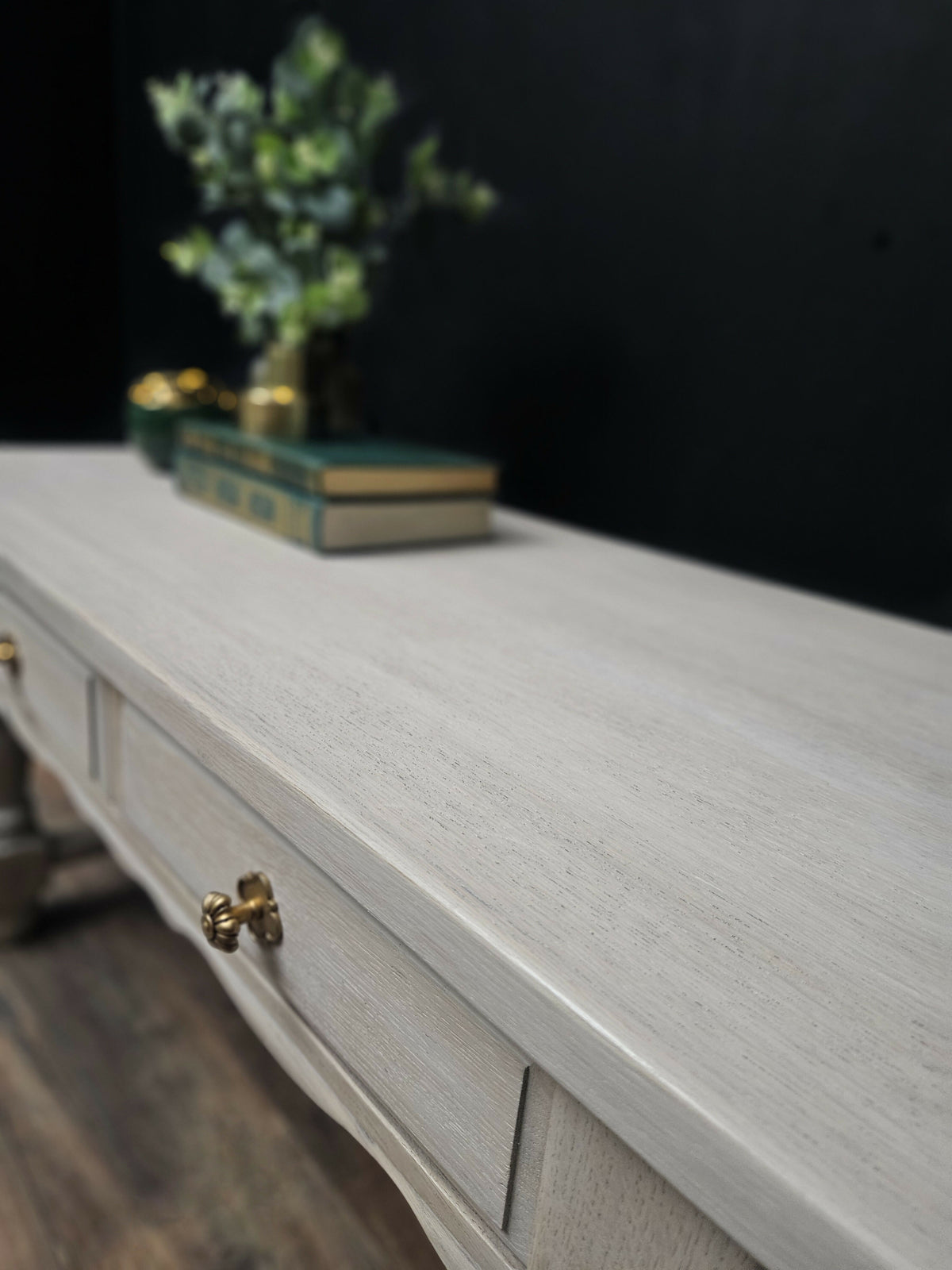 Whitewashed Oak Coffee Table – French Country Charm