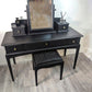 Stag Minstrel Dressing Table Mirror & Stool Black
