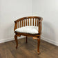 Antique Style Hardwood Bergère Chair with Cane Seat & Cabriole Legs