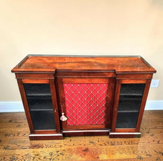 Regency Rosewood Breakfront Chiffonier / Sideboard