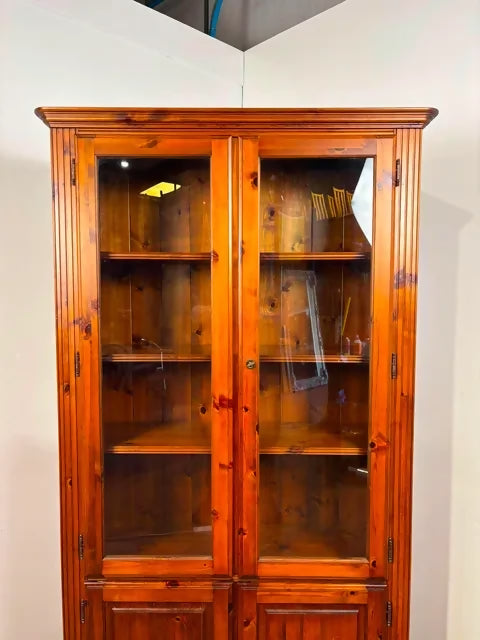 Contemporary ‘Ducal’ Pine Glazed Bookcase