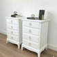 Stag minstrel white bedside cabinets