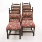 6 Old Charm Dining Chairs Tudor Brown Studded Upholstery FREE UK Delivery
