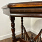 Edwardian Red Walnut Octagonal Window Table on Castors