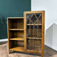 Vintage Oak Bookcase With Single Glass Door99