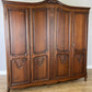 Wardrobe Vintage French Louis XVI Style Oak Four Door Carved Armoire LOT 6502