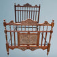 Antique Edwardian Carved Walnut Double Bed