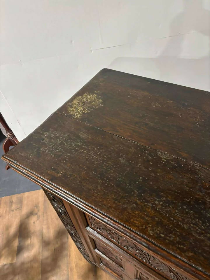 17th Century & Later Carved Oak Livery or Hall Cupboard