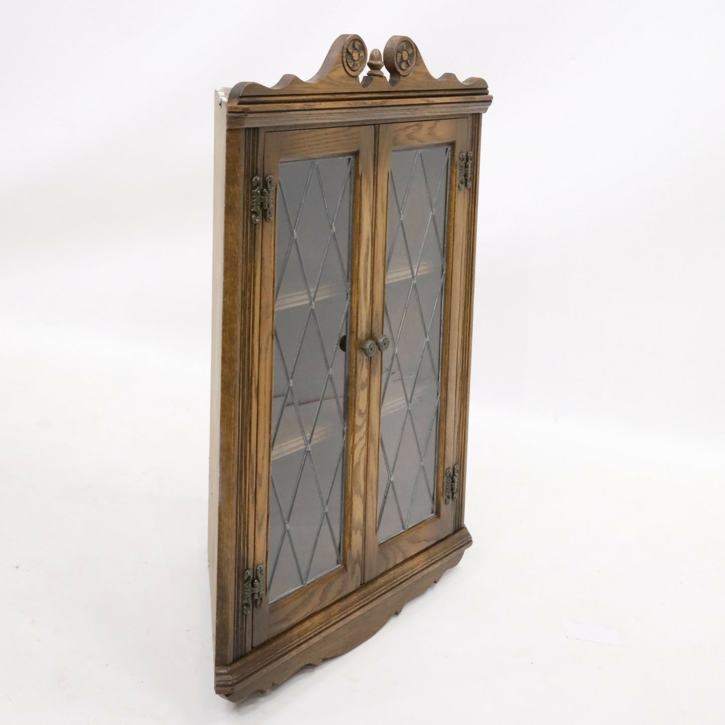 Old Charm Hanging Corner Display Cabinet in Light Oak #1914 FREE UK Delivery. SBR9687/2110D