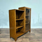 Vintage Oak Bookcase With Single Glass Door00