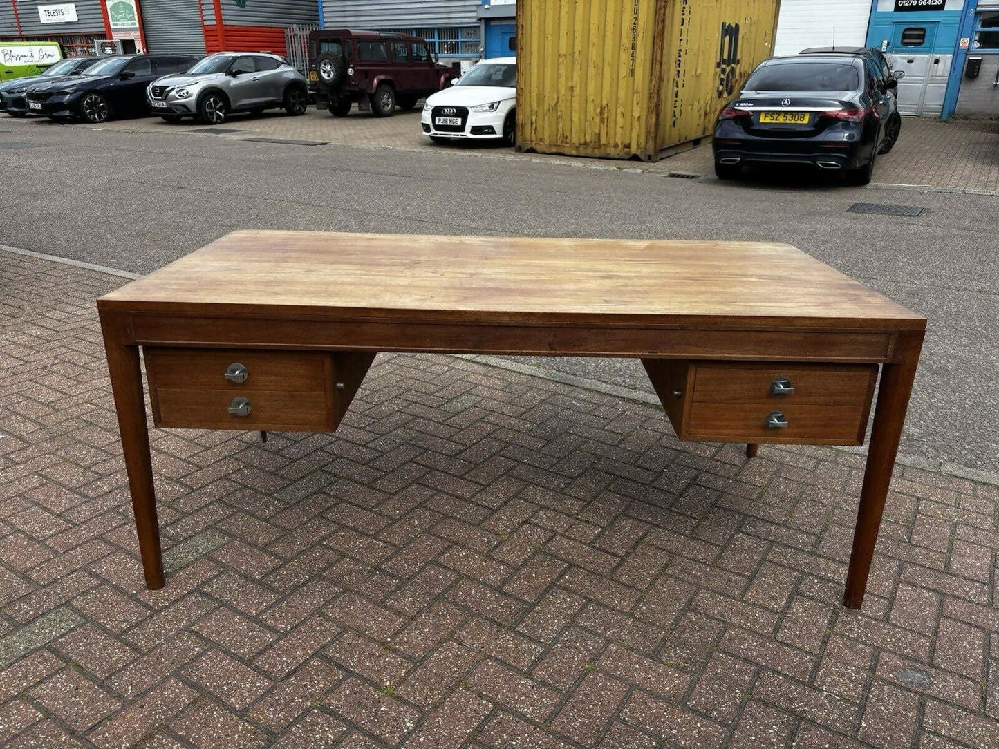 Large Mid Century Desk Finn Hugo For France & Son,"Diplomat Desk" 1960's