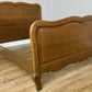 Bed Vintage French Louis XVI Oak Double Bed Frame Carved Headboard LOT 6380