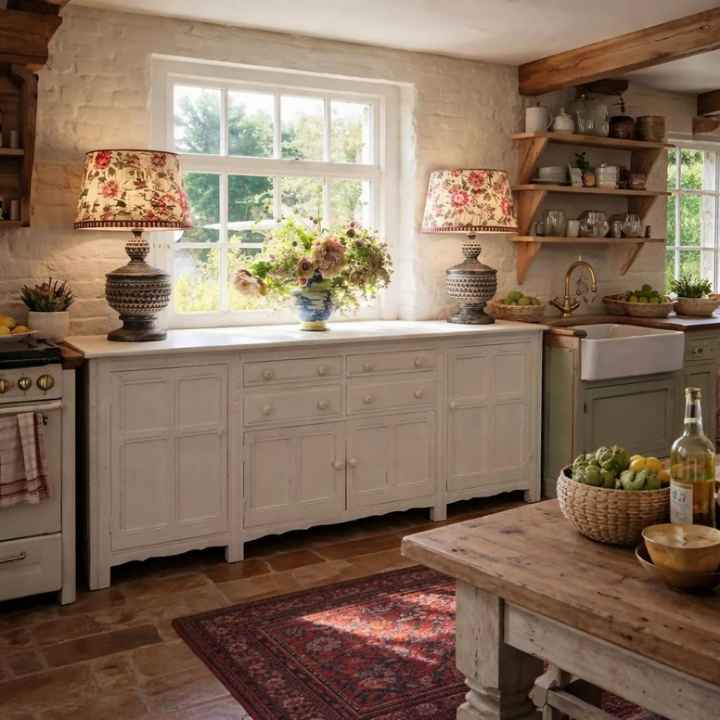 Large Farm House Vintage Sideboard