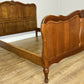 Bed Vintage French Louis XVI Double Bed Frame Oak Carved Headboard LOT 6408