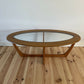 Mid Century Teak Coffee Table with Glass Top
