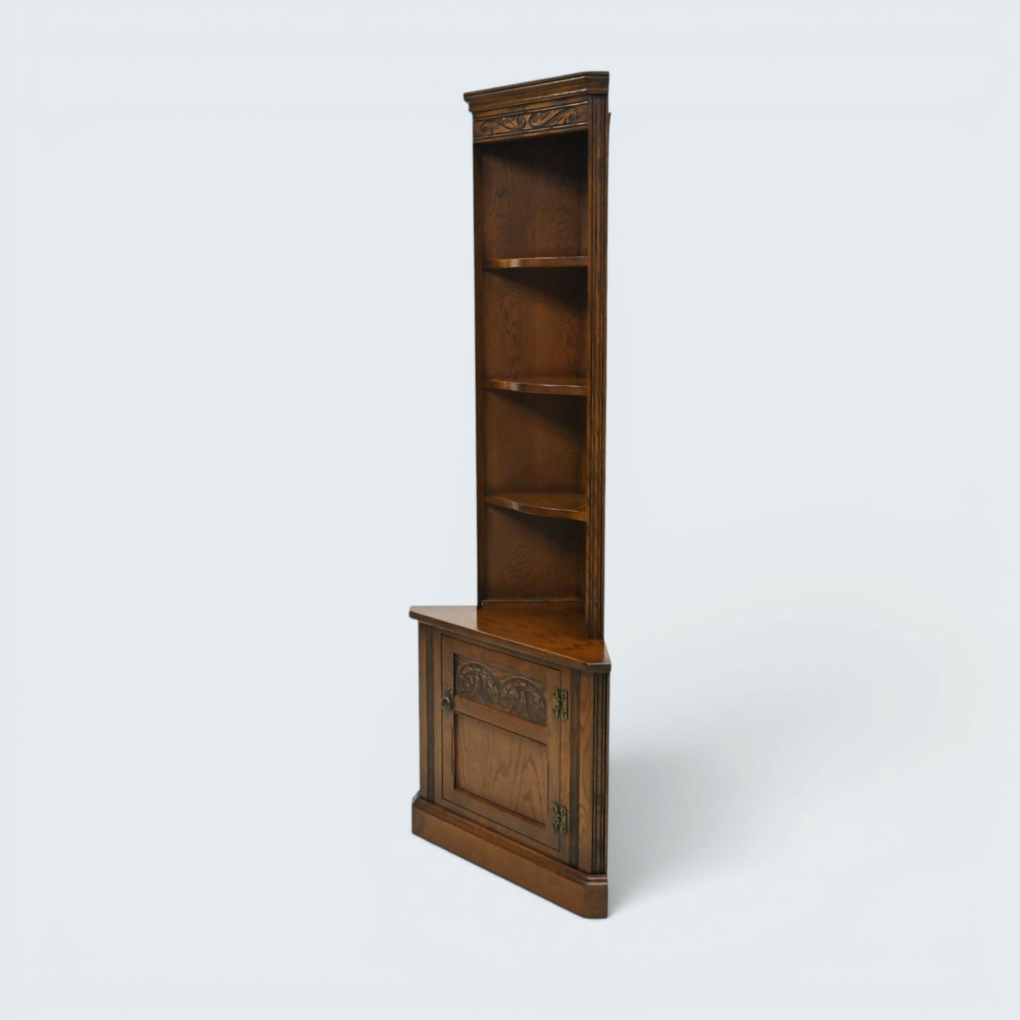 Old Charm Corner Unit with Cupboard and Shelves Carvings LT FREE UK Delivery*