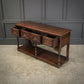 Rustic Oak Carved Antique Sideboard