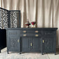 Painted Antique Sideboard Victorian Sideboard Heavily Carved