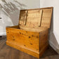 Rustic Stripped Pine Blanket Box