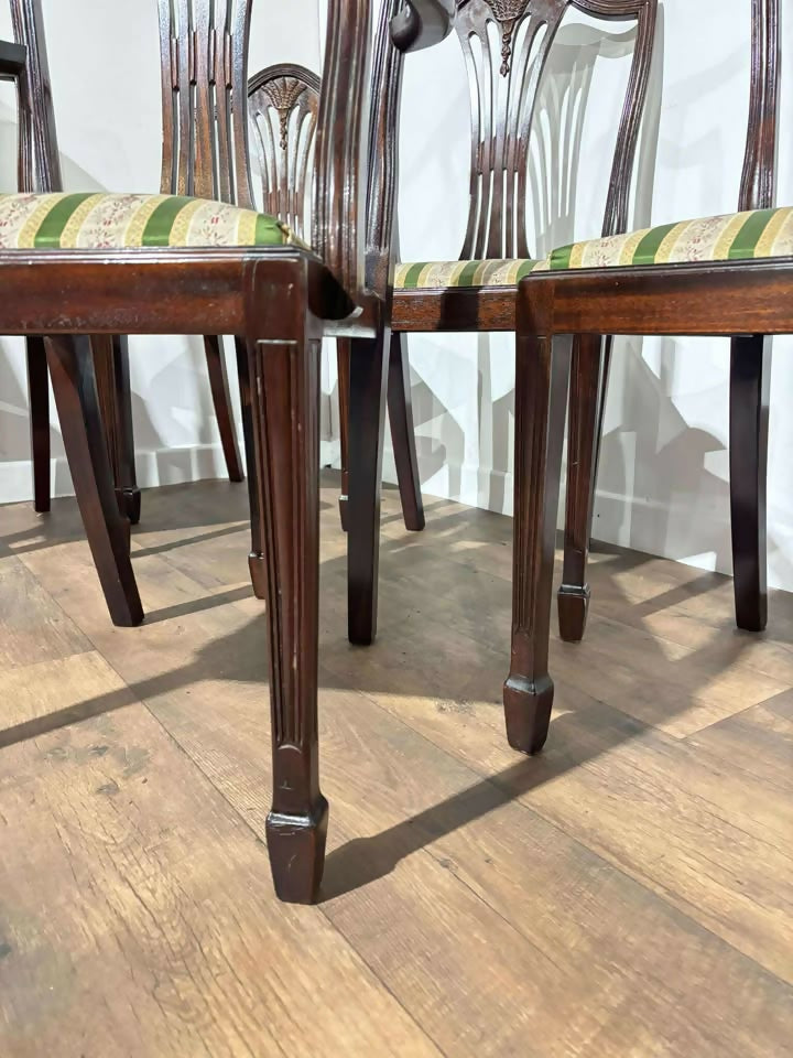 Set of Six Reproduction Mahogany Dining Chairs