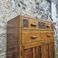 Vintage Oak Tallboy With Two Drawers And Cupboard Super Detailing And Proportions