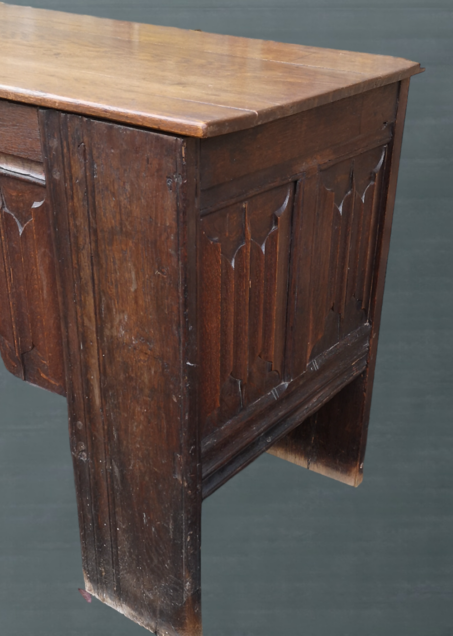 Large Oak Linen Fold Blanket Box / Chest Dated 1673