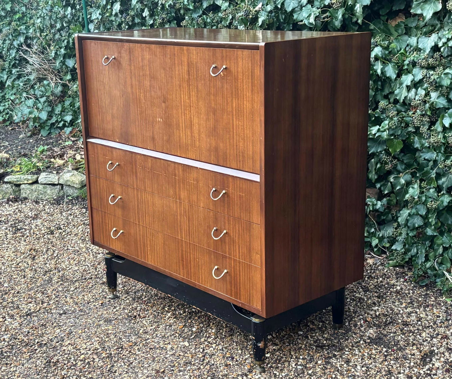 Vintage Tola & Black Drinks Cocktail Cabinet By G Plan