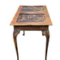 Antique Oak carved side table / server on cabriolet legs