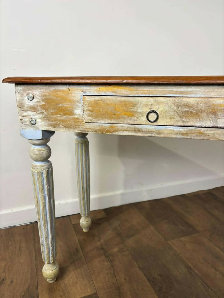 Reproduction French Country Style Acacia Wood Console Table