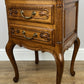 Pair of Bedside Tables Vintage French Louis Nightstands Oak Cabinets LOT 6575