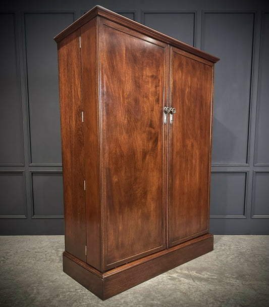 Vintage Mahogany Compactum Wardrobe, 1920s