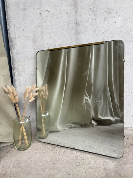 Vintage Mid Century Large Wall Hallway Overmantle Mirror Retro R1032