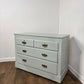 Victorian Blue Painted Pine Chest Of Drawers