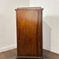 Edwardian Walnut Sheet Music Cabinet with Glass Door & Velvet-Lined Shelves