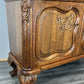 Bookcase Vintage French Louis XIV Style Oak Display Cabinet Sideboard LOT 4476