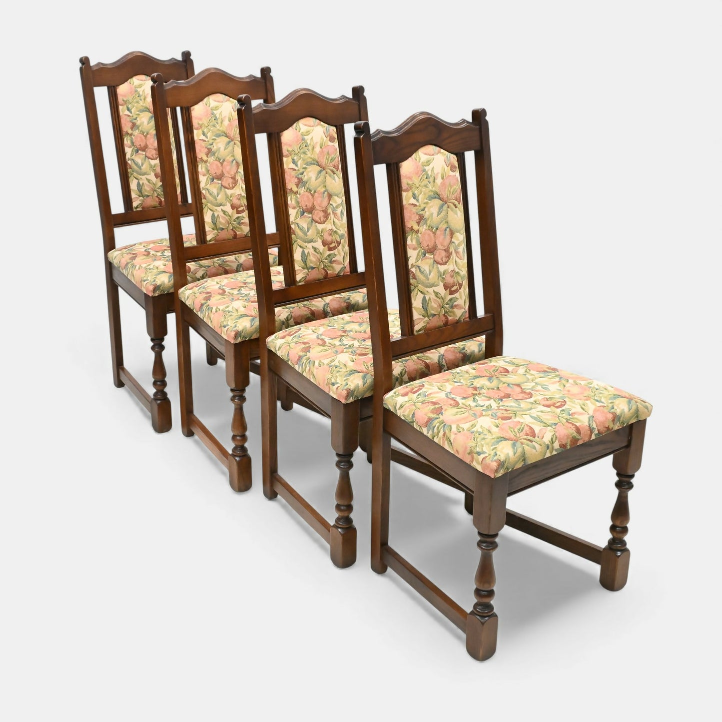 4 Old Charm Dining Chairs Lancaster Oak Tudor Brown Finish FREE UK Delivery*