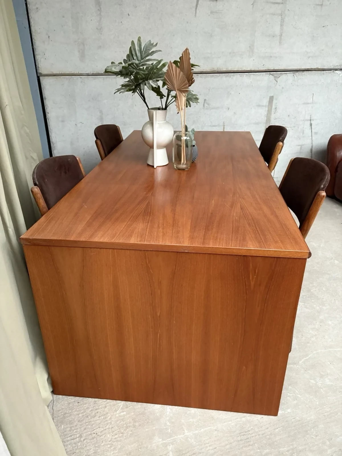 Vintage Mid Century Danish Large Teak Desk Dining Table Retro R992