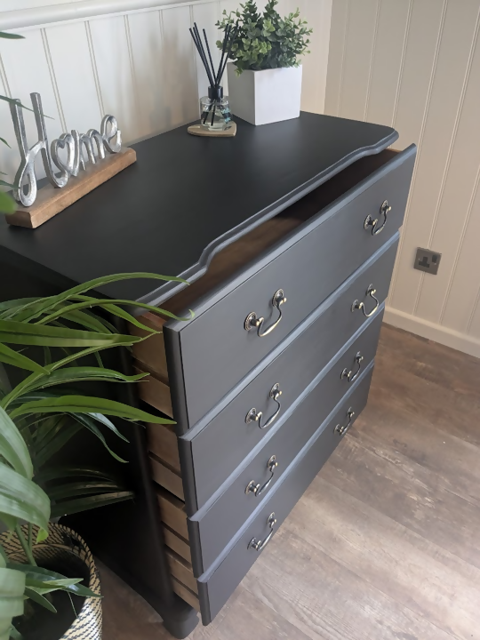 upcycled black set of drawers R17031 6