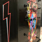 David Bowie Furniture / Ziggy Stardust Lightening Bolt Inspired, Pop Art Mid-Century Modern Black Painted Chest of Drawers, Glam Rock Interiors