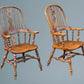 Large Pair of Ash Broad Arm Windsor Chairs