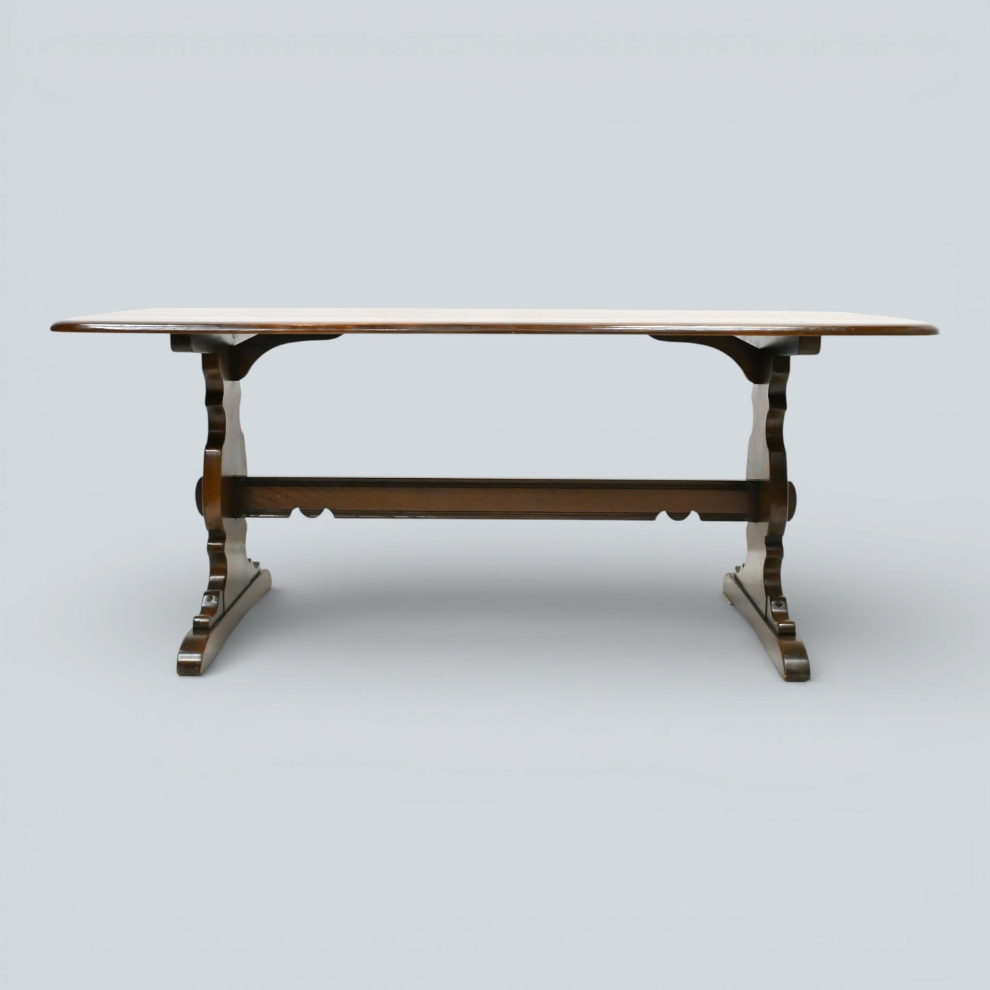 Ercol Elm Dining Table Plank Top Retro Traditional Dark Finish FREE UK Delivery*