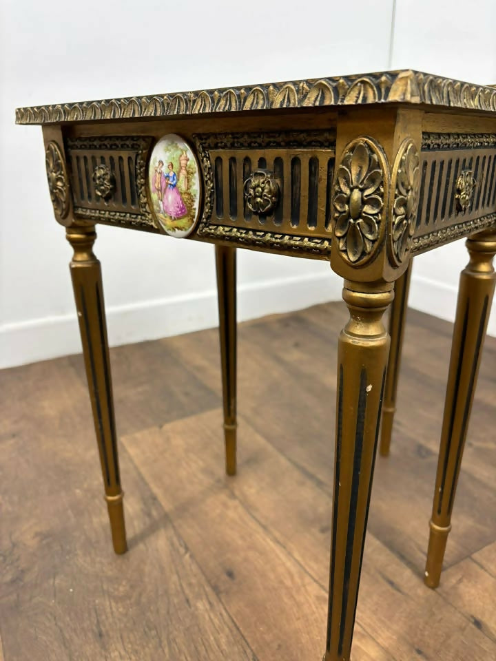 Vintage French Style Nest of Two Tables
