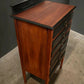 Antique Style 6 Drawer Chest Tallboy Cabinet Black/Wood Jewellery Storage 102cm