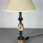Table Lamp Vintage French Style Ceramic Brass Lamp with Shade LOT 5079