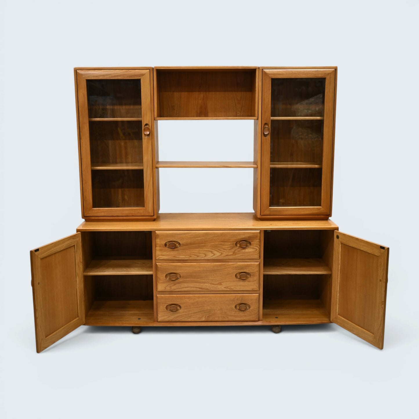 Large Ercol Windsor Sideboard Display Cabinets Light Finish FREE UK Delivery*